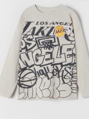 Zara Kids NBA Long Sleeve Shirt - Los Angeles Lakers - Size 7